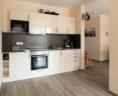 Küche/Küchenzeile in der Unterkunft Strandstraße 16 - Wohnung 2