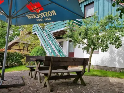 Ein Garten an der Unterkunft Pension & Wirtshaus ''Tun Eikkoter'' Eichkatze