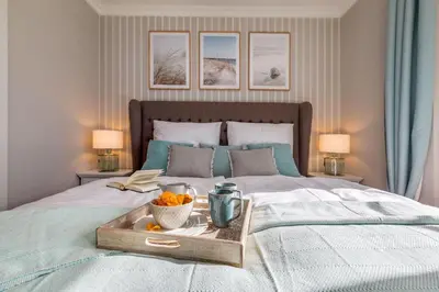 Ein Bett oder Betten in einem Zimmer der Unterkunft Suite Azur