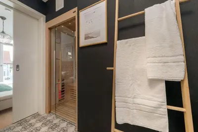 Ein Badezimmer in der Unterkunft Suite Seablue