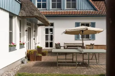 Ein Balkon oder eine Terrasse in der Unterkunft Haus am Schilf - Wohnung 1