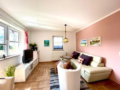 TV/Unterhaltungsangebot in der Unterkunft Hägerende 66a Haus Ankerplatz Wohnung Bootsdeck