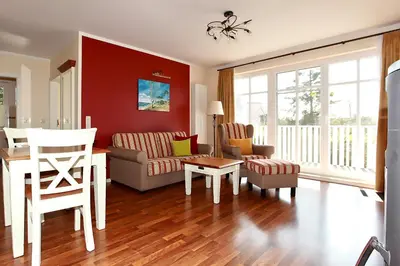 Ein Sitzbereich in der Unterkunft Apartment Saatmann Komfort 1