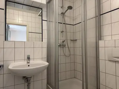 Ein Badezimmer in der Unterkunft Ferienhaus mit Garten in Zingst