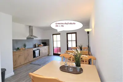 Küche/Küchenzeile in der Unterkunft Deutsches Haus Zimmer 20