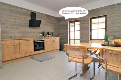 Küche/Küchenzeile in der Unterkunft Deutsches Haus Zimmer 16
