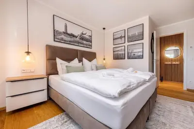 Ein Bett oder Betten in einem Zimmer der Unterkunft Strandvilla Zingst-AP 16