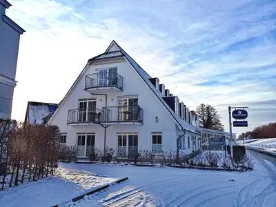 UNSERE 1-RAUM-PERLE FÜR ZWEI MIT BALKON im Bernsteinhaus Zingst - 8 - im Winter