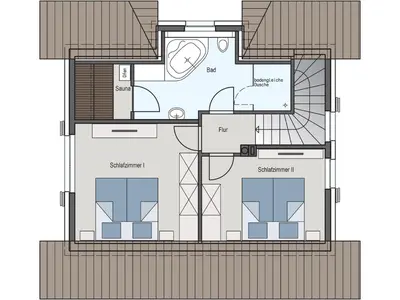 Grundriss der Unterkunft Ferienhaus Seeschwalbe 33