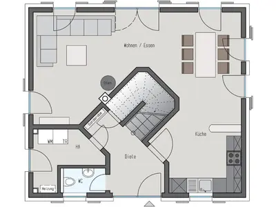 Grundriss der Unterkunft Ferienhaus Schilfrohrsänger 6