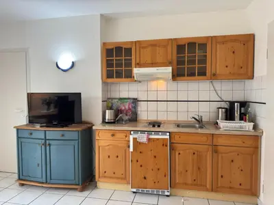 Küche/Küchenzeile in der Unterkunft Villa in Zingst nahe Ostseestrand