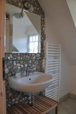 Ein Badezimmer in der Unterkunft Traumfängerhaus Engel