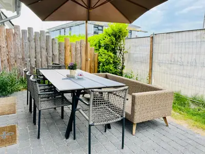 Ein Balkon oder eine Terrasse in der Unterkunft Haus Küstenkind