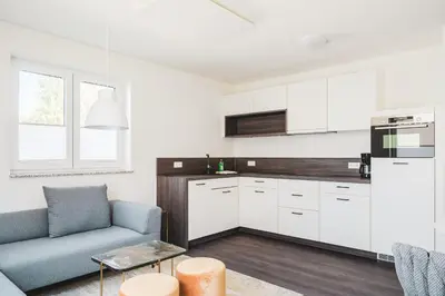 Küche/Küchenzeile in der Unterkunft Dünenquartier Apartment 19