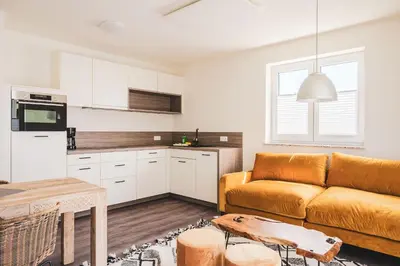 Küche/Küchenzeile in der Unterkunft Dünenquartier Apartment 20