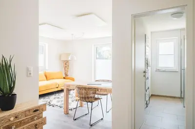 Ein Sitzbereich in der Unterkunft Dünenquartier Apartment 20
