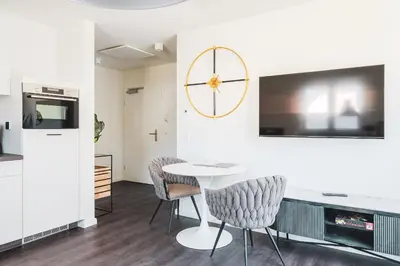 Küche/Küchenzeile in der Unterkunft Dünenquartier Apartment 23