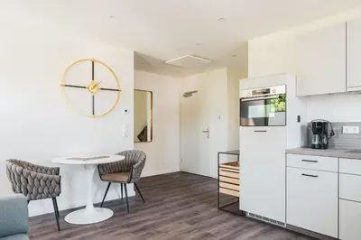 Küche/Küchenzeile in der Unterkunft Dünenquartier Apartment 29