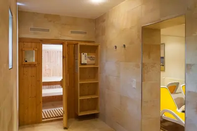 Ein Badezimmer in der Unterkunft Strandhaus Claassen 01