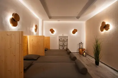 Ein Bett oder Betten in einem Zimmer der Unterkunft Moderne 5-Sterne-Ferienwohnung 