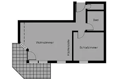 Grundriss der Unterkunft Oewern Diek App 54